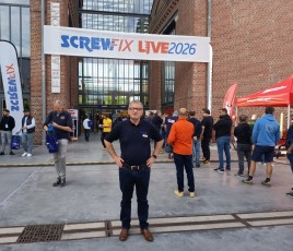 Christian Mazauric, DG de Screwfix accueille les artisans