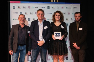 Géraldine Totier, Teract, Coup de Coeur 2024 avec MM Philippe Paulic (Zepros), Thierry Courant (Promojardin) et Thomas le Rudulier (JAF)