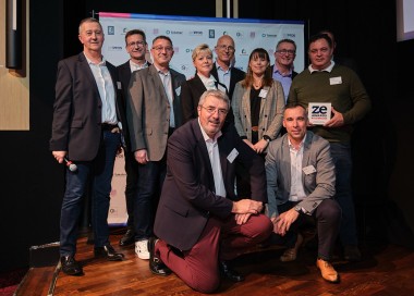 L'équipe Leclerc  de Mazères avec son Adhérent Alain Lafforgue, son directeur Xavier Mabon, Raymond Tanguy (galec), José Afonso(AG Dynamics) et Pierre