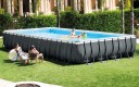 Piscine Ultra XTR fournie avec ses accessoires. Modèle rond en 4 formats, modèle rectangulaire.